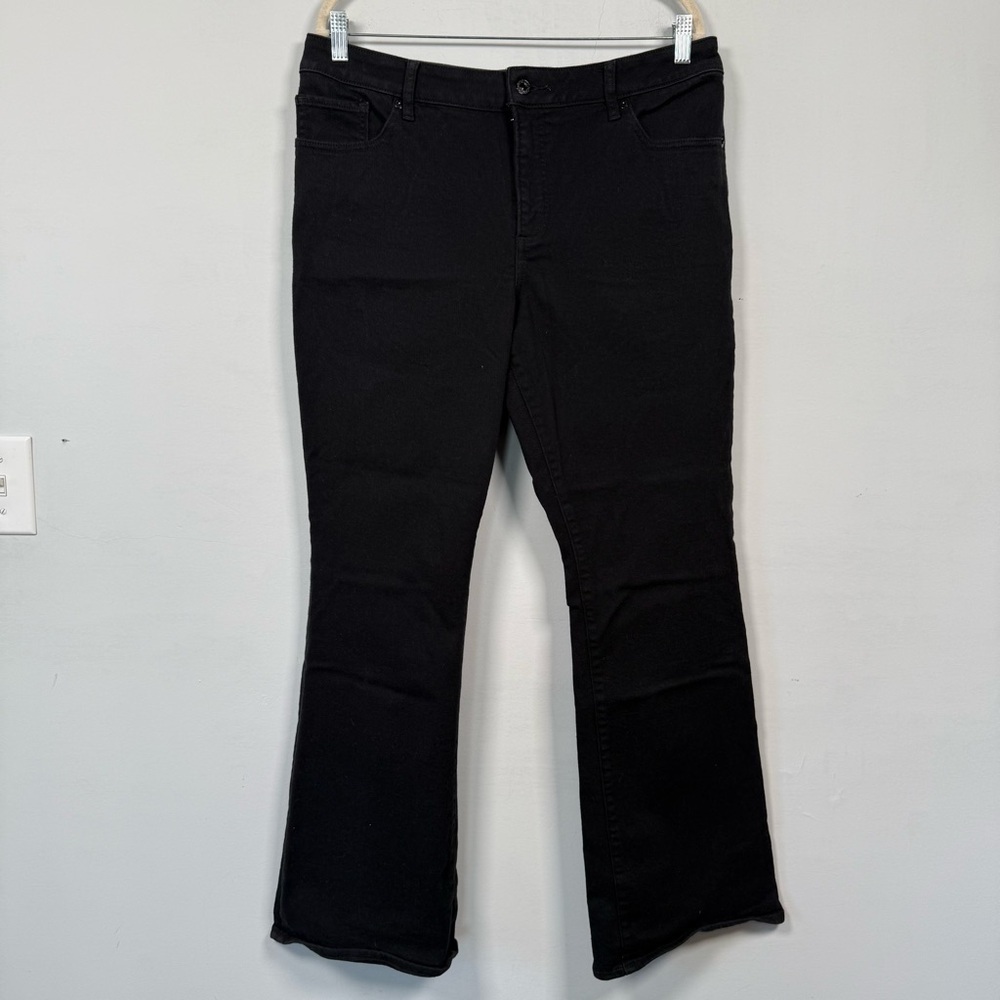 Express Curvy Boot Mid Rise Classic Black Denim, Size 14R - Picture 2 of 10